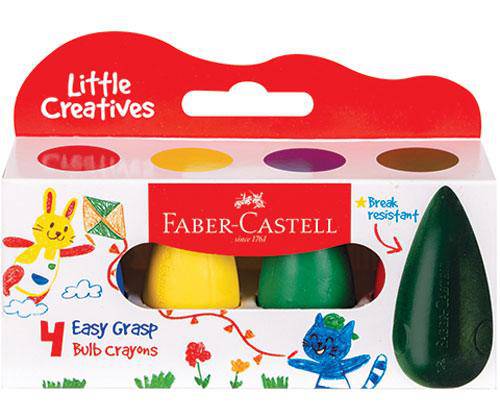 Faber-Castell Easy Grasp Bulb Crayon Set of 4 - Zart