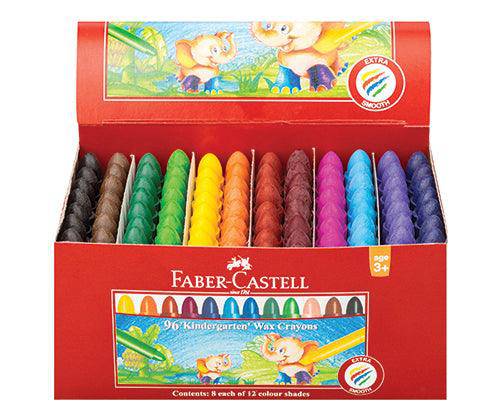 Faber-Castell Kindergarten Crayons 12 Colours Pack of 96 - Zart