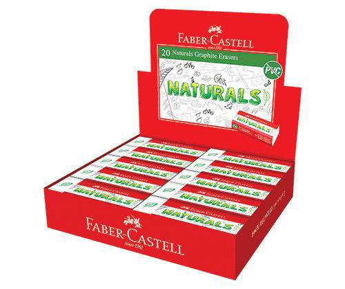 Faber-Castell Naturals PVC-free Eraser Large Pack of 20 - Zart