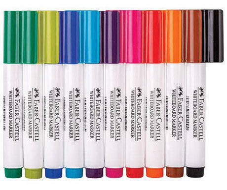 Faber-Castell Whiteboard Markers Coloured Bullet Pack of 10 - Zart