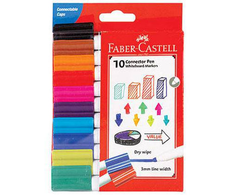 Faber-Castell Whiteboard Markers Coloured Bullet Pack of 10 - Zart