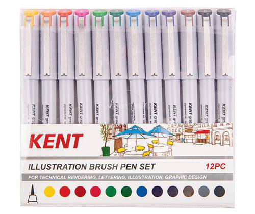 Kent Brush Pens Pack of 12 - Zart