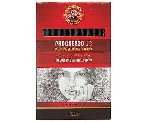 Progresso Woodless Graphite Sticks Pack of 12 - Zart