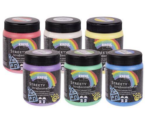 Kreul Streety Washable Sidewalk Paint 200 mL Set of 6 - Zart