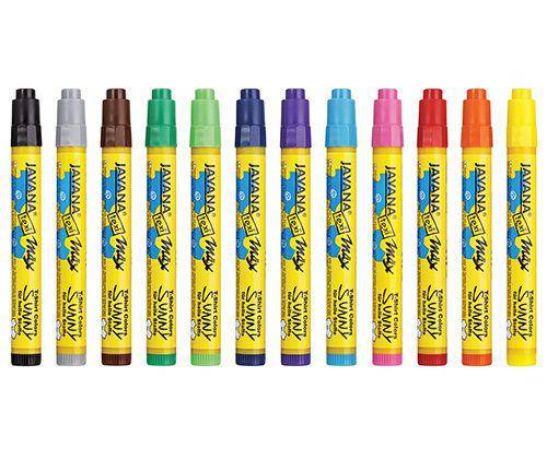 Textile Markers Coloured Pack of 12 - Zart