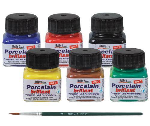 Porcelain Paint Coloured 20mL Pack of 6 - Zart