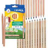 Lyra Giant Coloured Pencils Hexagon Pack of 12 - Zart