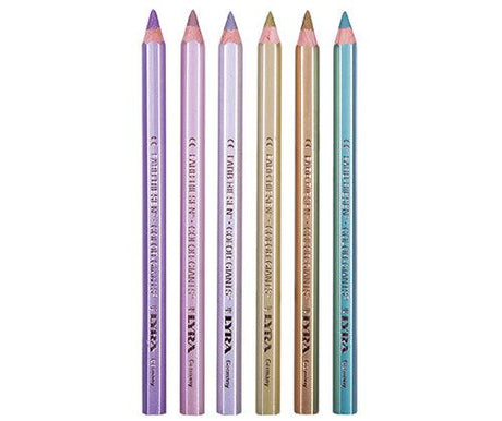 Lyra Giant Pencils Hex Metallic Pack of 6 - Zart