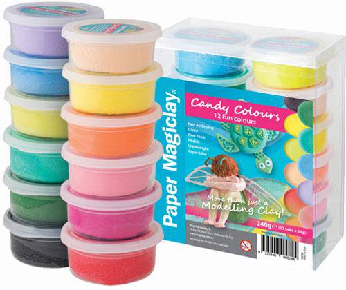 Paper Magiclay 240g Candy Colours 12 Canisters - Zart