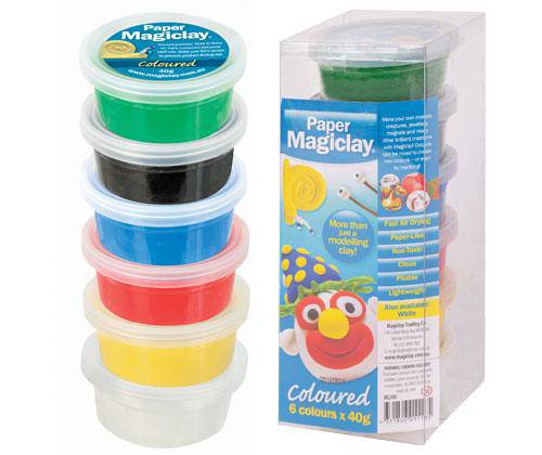 Paper Magiclay 240g Coloured 6 Canisters - Zart