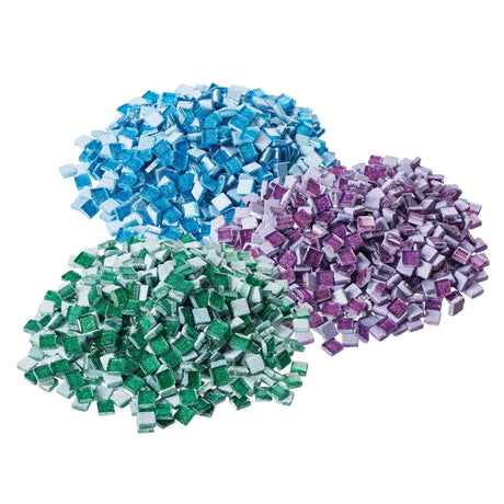 Glitter Glass Mini Mosaic Tiles 500g - Zart