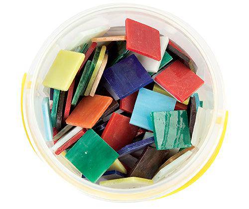 Glass Coloured Mosaic Tiles 25x25mm 1kg - Zart