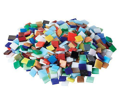 Glass Coloured Mosaic Tiles Mini 10x10mm 1kg - Zart