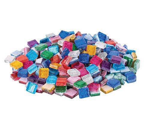 Glass Glitter Coloured Mosaic Tiles Mini 500g - Zart