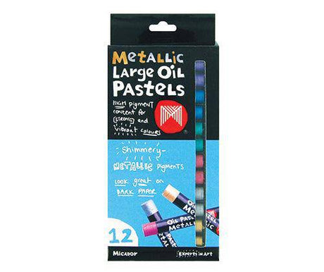 Micador Large Oil Pastels Metallic Pack of 12 - Zart