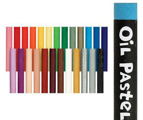 Micador Oil Pastels Standard Coloured Pack of 25 - Zart