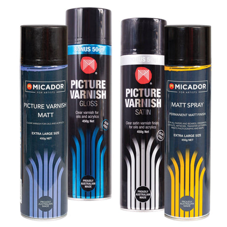 Micador Varnish and Protectant Sprays - Zart