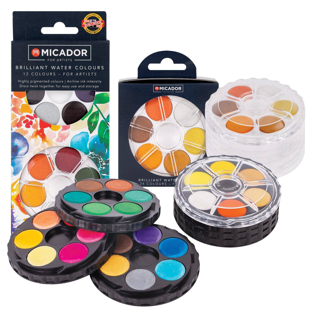 Koh-I-Noor Brilliant Watercolour Paint Discs - Zart