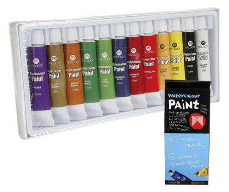 Micador Watercolour Paint 12mL Colours Pack of 12 - Zart