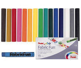 Pentel Fabric Pastels Coloured Pack of 15 - Zart