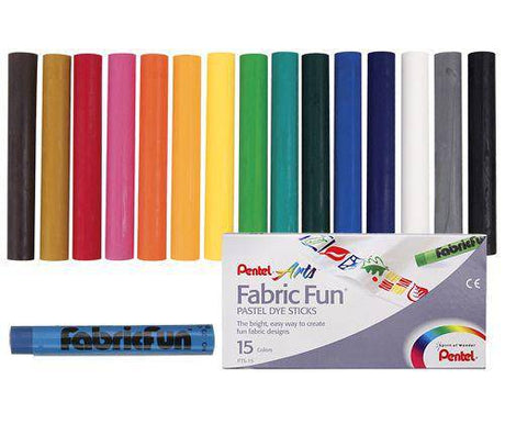 Pentel Fabric Pastels Coloured Pack of 15 - Zart