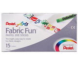 Pentel Fabric Pastels Coloured Pack of 15 - Zart