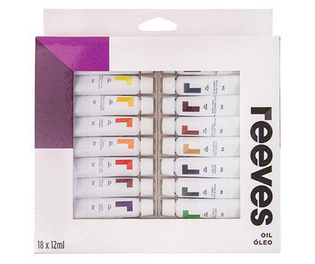 Reeves Oil Paint 10ml Colours Pack of 18 - Zart