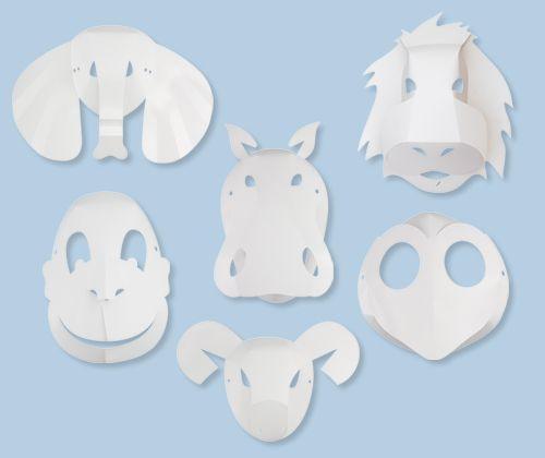 Wild Animals Fold-Up Masks Pack of 30 - Zart