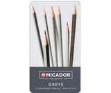 Micador Greys Pencils Pack of 12 - Zart