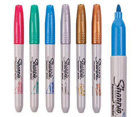 Sharpie Fine Point Permanent Markers Metallic Pack of 6 - Zart