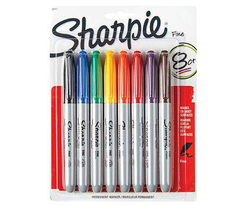 Sharpie Fine Point Permanent Markers Pack of 8 - Zart