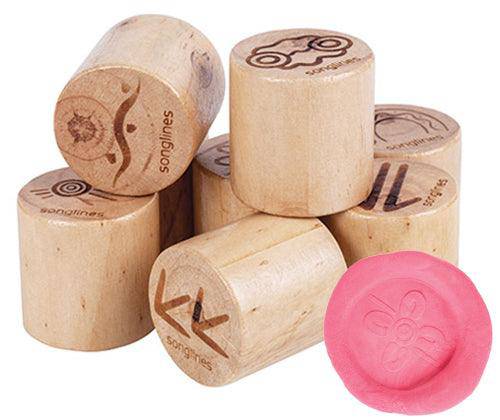 Japily Symbol Wooden Indigenous Dough Stamps by Songlines - Zart