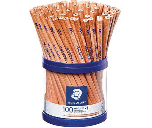 Staedtler Natural Graphite Pencils Pack of 100 - Zart