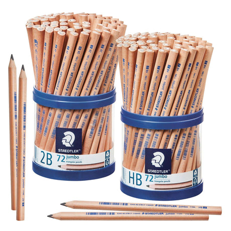 Staedtler Natural Jumbo Triangular Pencils Pack of 72 - Zart