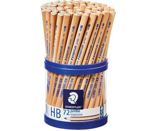 Staedtler Natural Jumbo Triangular Pencils Pack of 72 - Zart