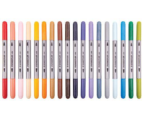 Staedtler Double-Ended Fibre Tip Coloured Pens - Zart