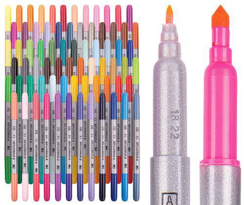 Staedtler Double-Ended Fibre Tip Coloured Pens - Zart