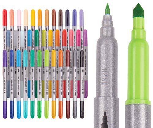 Staedtler Double-Ended Fibre Tip Coloured Pens - Zart