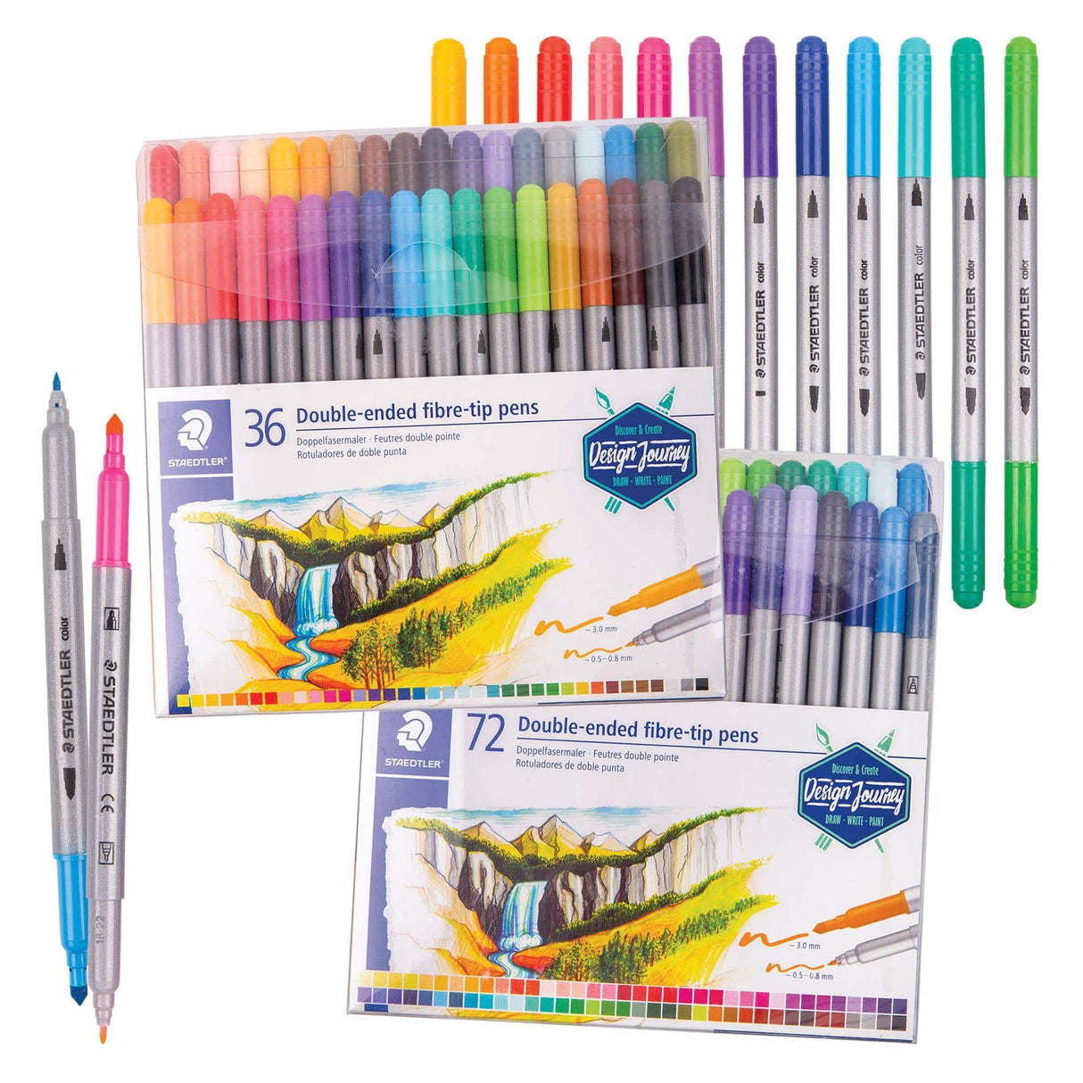 Staedtler Double-Ended Fibre Tip Coloured Pens - Zart