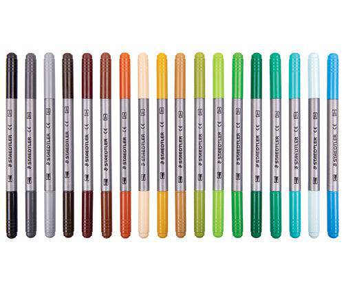 Staedtler Double-Ended Fibre Tip Coloured Pens - Zart