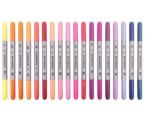 Staedtler Double-Ended Fibre Tip Coloured Pens - Zart