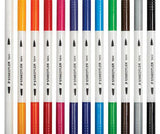 Staedtler Double Ended Fabric Markers Coloured Pack of 12 - Zart