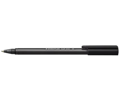 Staedtler Stick 432 Ballpoint Pen Black Pack of 10 - Zart