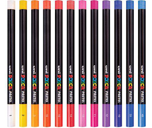 POSCA Wax Pastels Sticks Pack of 24 - Zart