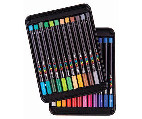 POSCA Wax Pastels Sticks Pack of 24 - Zart