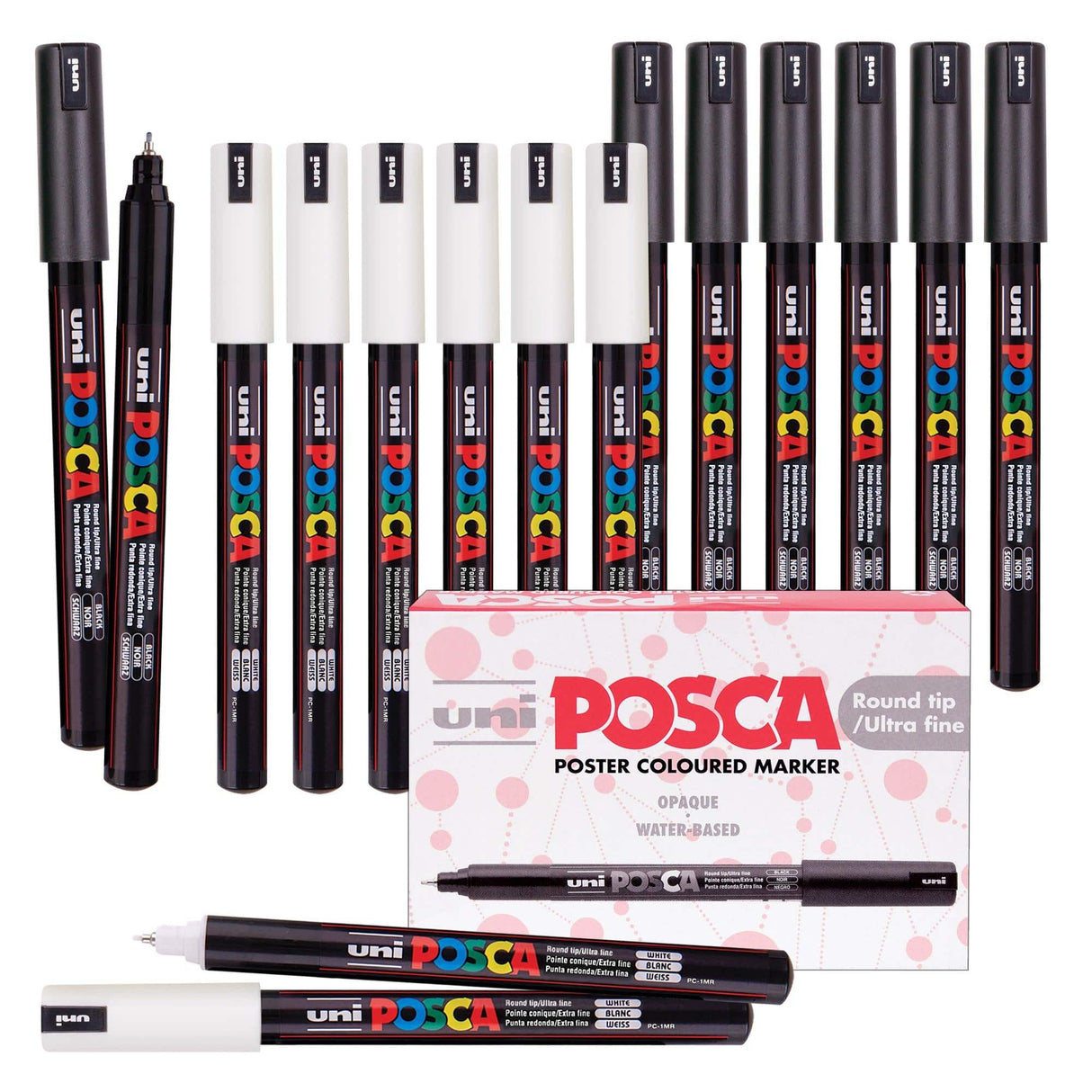 POSCA Ultra Fine Markers PC-1MR Pack of 12 - Zart