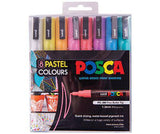 POSCA Marker Fine Pastel Colours Pack of 8 - Zart