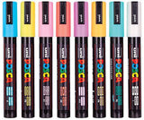 POSCA Marker PC-5M Bullet Soft Colours/Pastel Pack of 8 - Zart