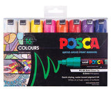 POSCA Marker PC-8K Chisel Coloured Pack of 16 - Zart