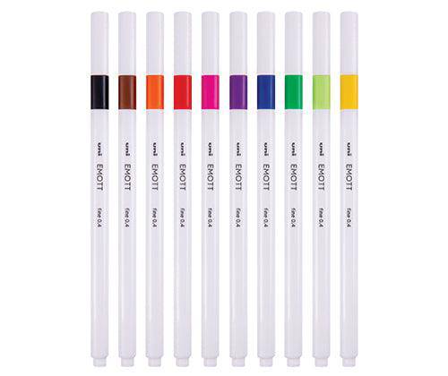 Uni Emott Fineliner Coloured Pen Sets - Zart